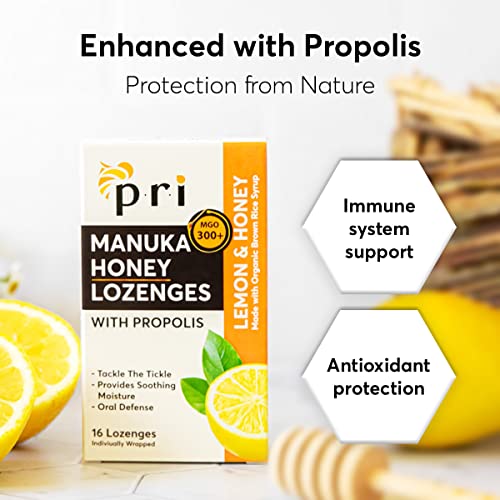 Manuka Honey Lozenges with Propolis, MGO 300+, Lemon, 16 Count/2 Pack P364026