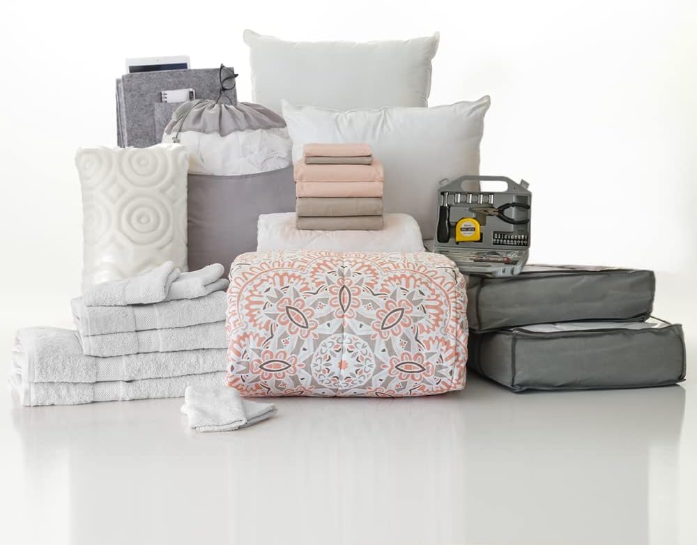 Twin XL Blue and Navy Bedding Bath Set with Trunk A6125