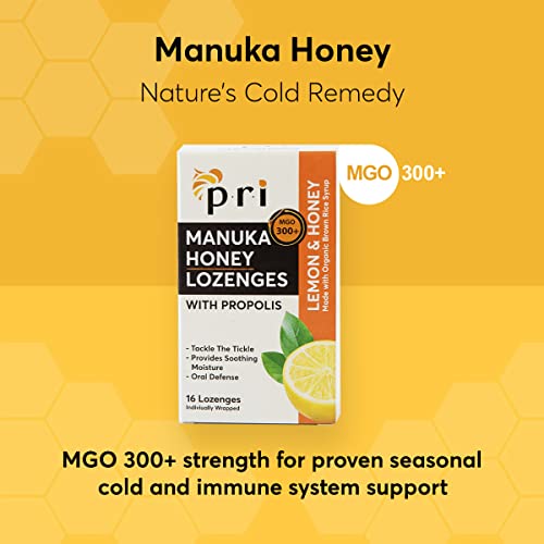 Manuka Honey Lozenges with Propolis, MGO 300+, Lemon, 16 Count/2 Pack P364026
