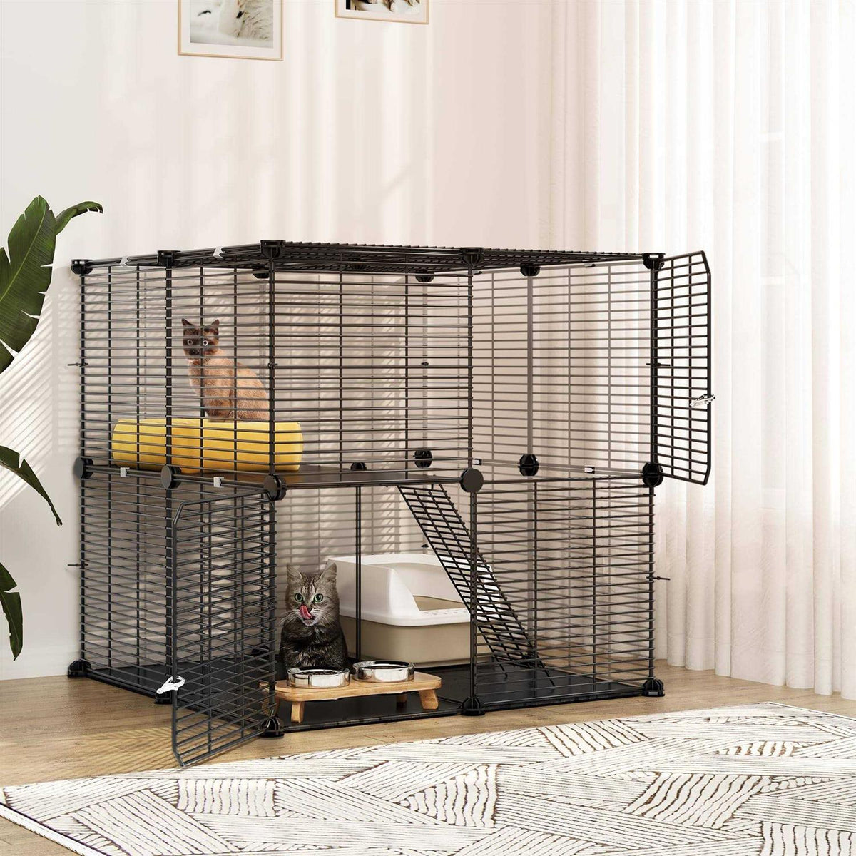 2 Tier Metal Cat Cage U36673