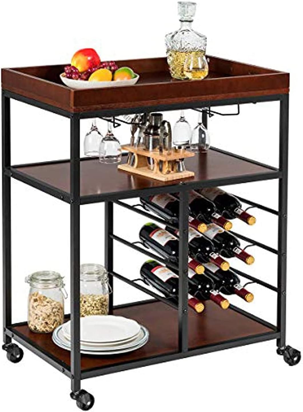 Rustic Brown Kitchen Island Cart G754019