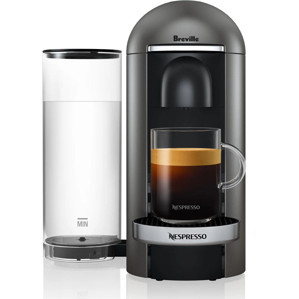 Titanium and Black Coffee & Espresso Single-Serve Machine and Milk Frother A9729