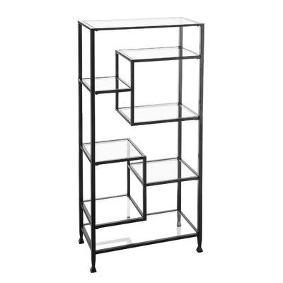 Matte Black Geometric Bookcase B395136