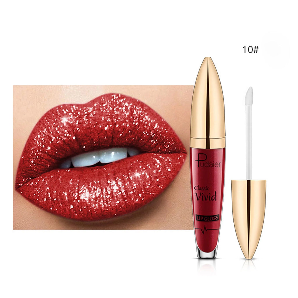 Shiny Long Lasting Glitter Lipstick, 5ml F1734