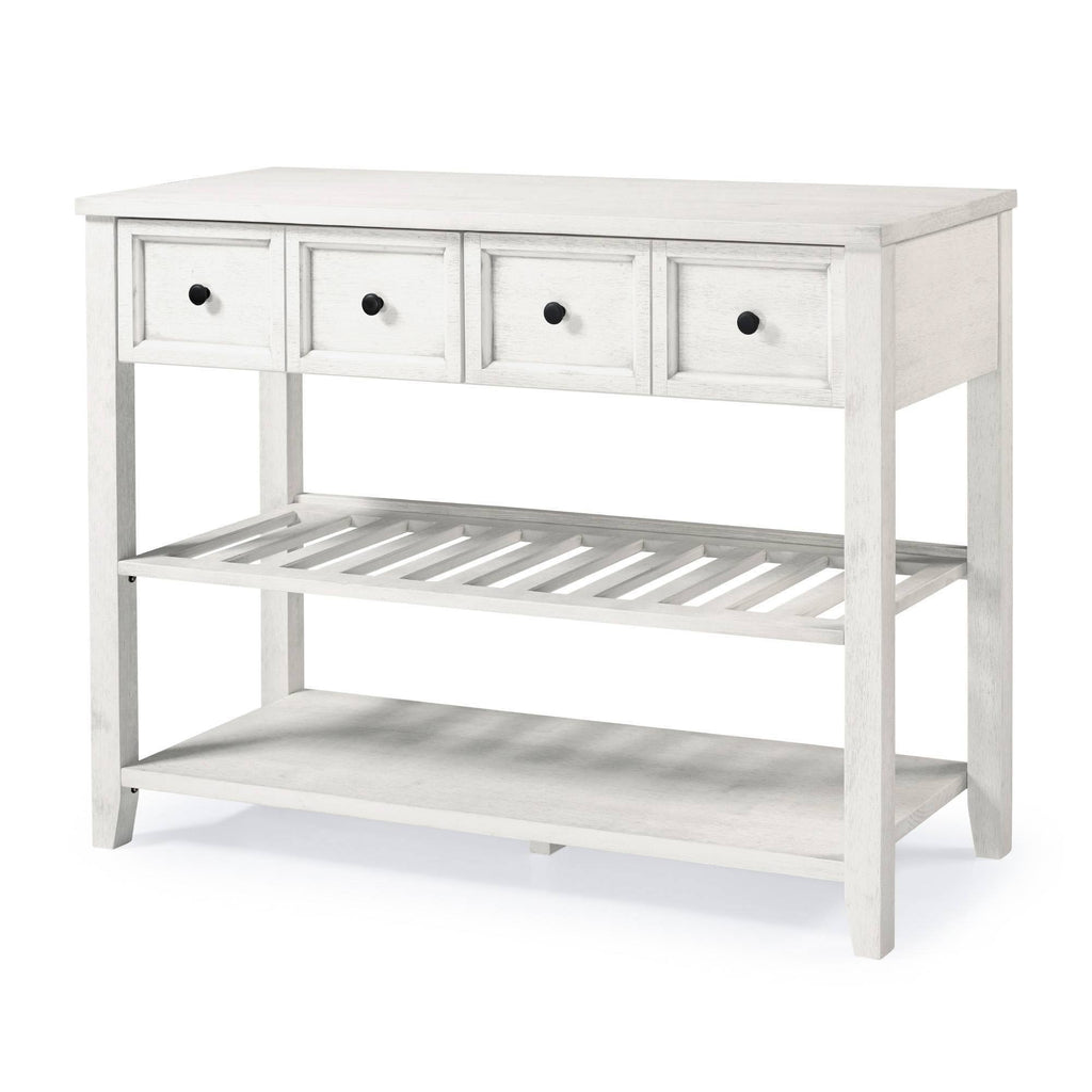 White 2 Drawer Solid Wood Buffet M975