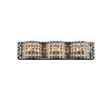 3 Light Bath Sconce with Clear Crystals Black Q77342
