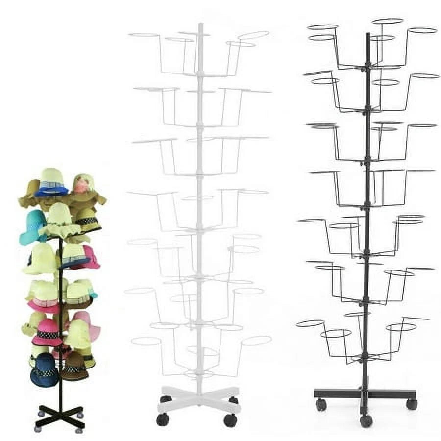 7 Tier 35 Hooks Rotating Hat Rack Stand S84197