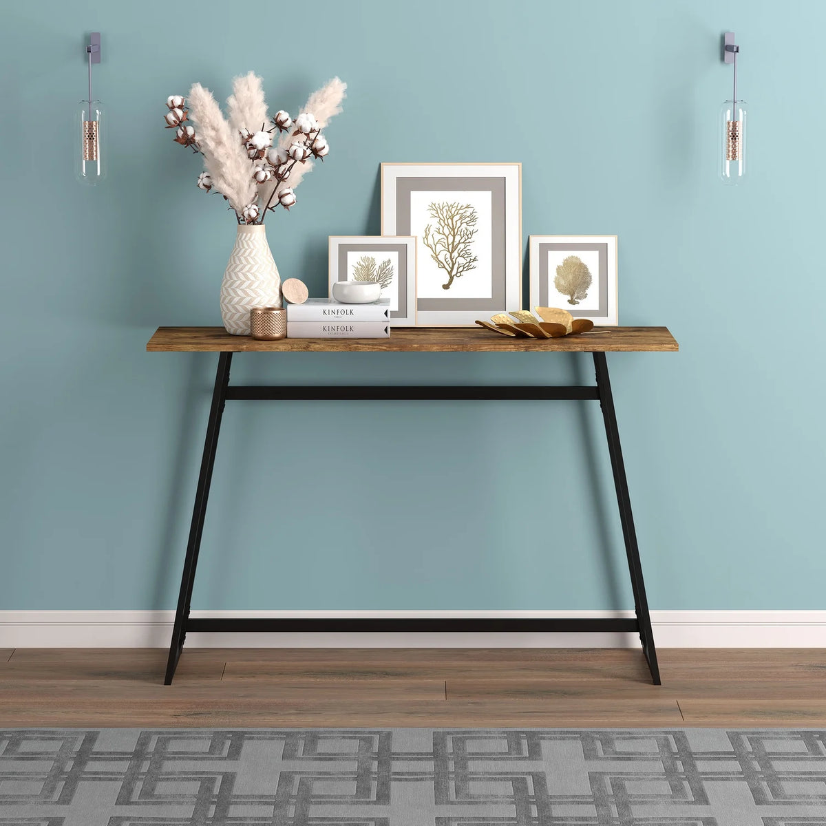 Black Metal Console Table D3795