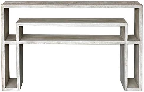 Bone White Carved Console Table G653955