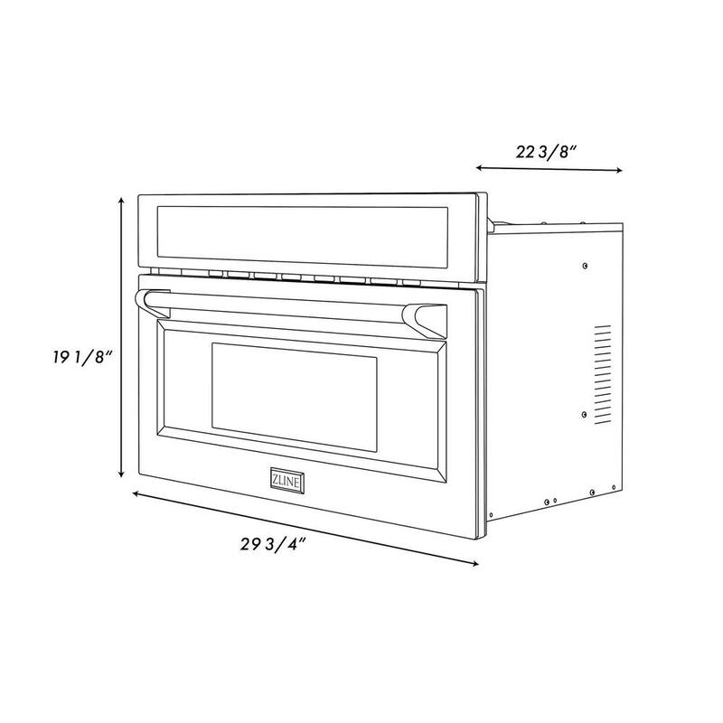 30 in. Built-In Microwave Oven in Stainless Steel & Matte Black X909