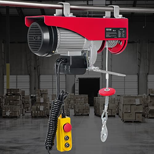 2200 lbs 1600W 110V Electric Steel Wire Winch with Wireless Remote Control 40ft Single Cable Lifting Height T102