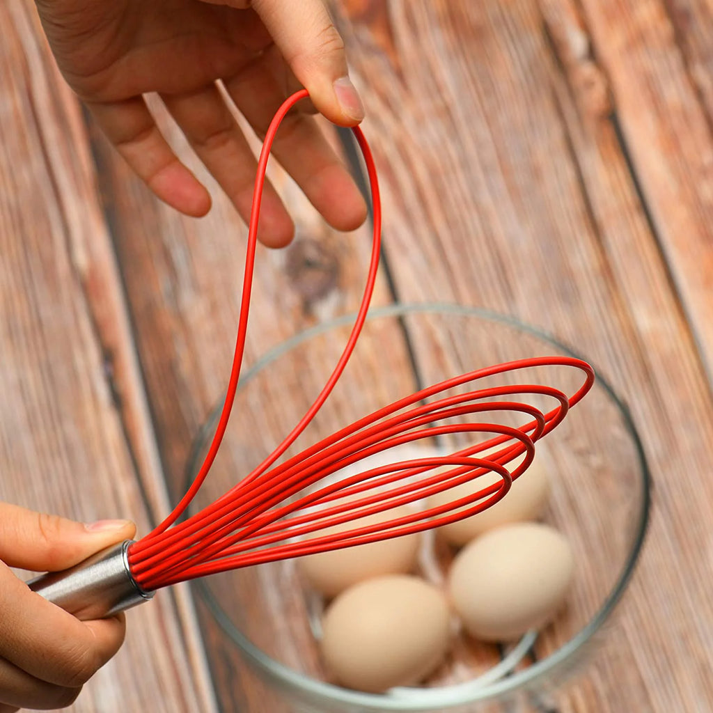 Stainless Steel 3 Pack Silicone Whisk Set C5294