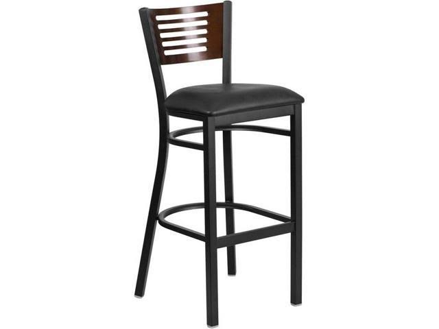 Decorative Slat Back Metal Restaurant Barstool E488628