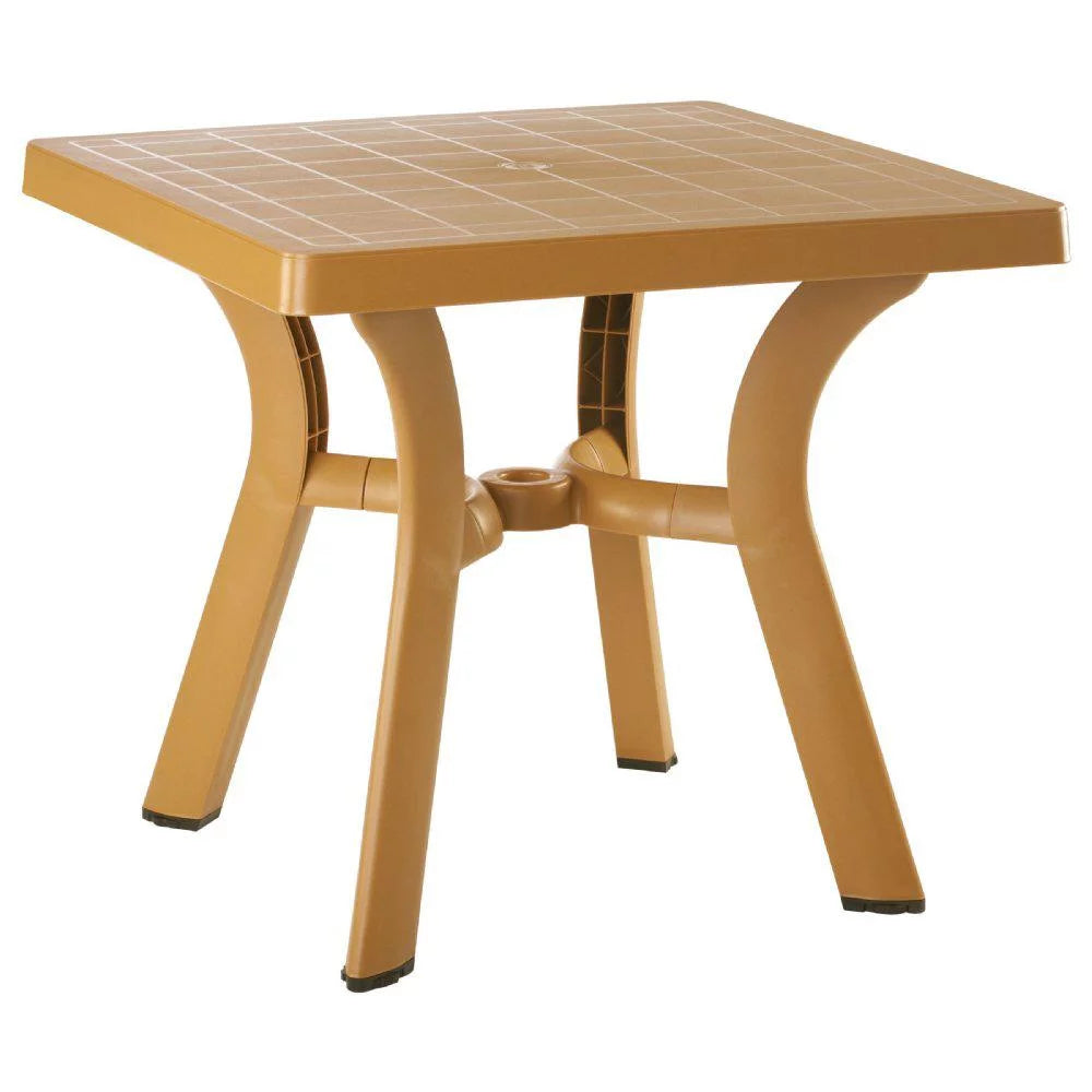 Teak Brown Square Dining Table U985549