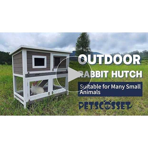 Indoor Outdoor Rabbit Hutch with Wheels N512609