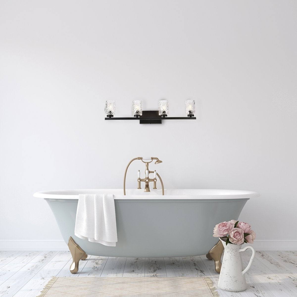 Black 4 Light Bath Sconce I496643
