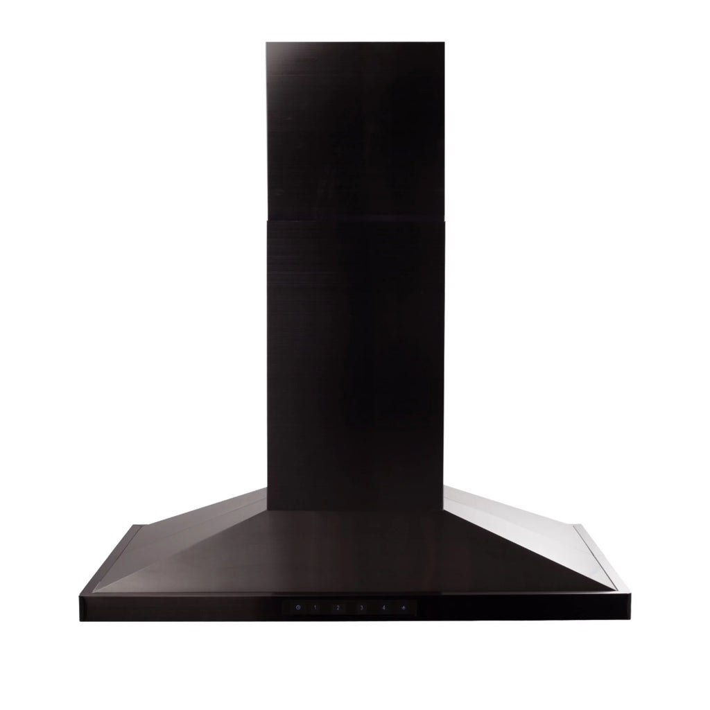 42 in. Black Stainless Steel Island Mount Range Hood H607