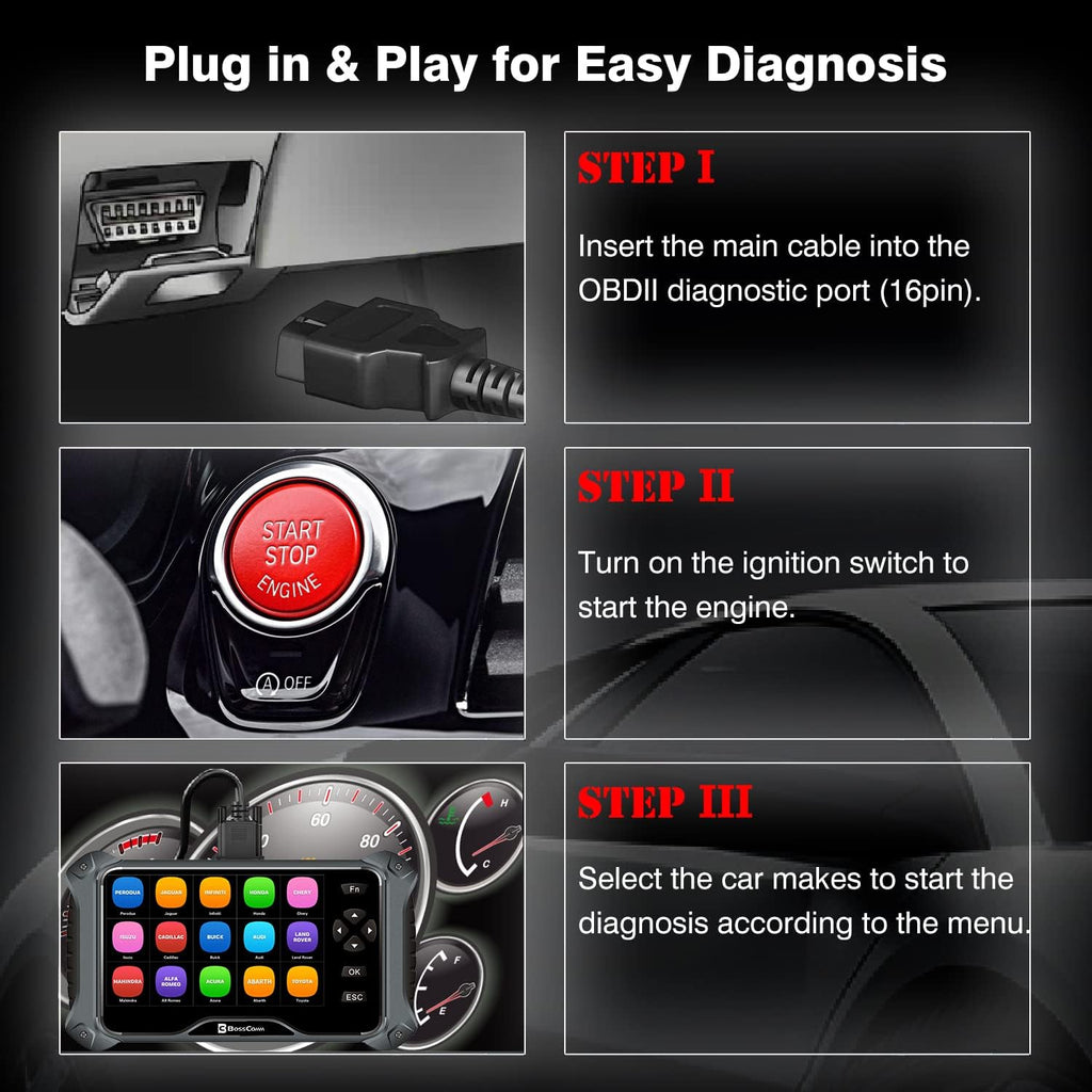 7Inch OBD2 Car Scanner Code Reader & Scan Tool Q482518