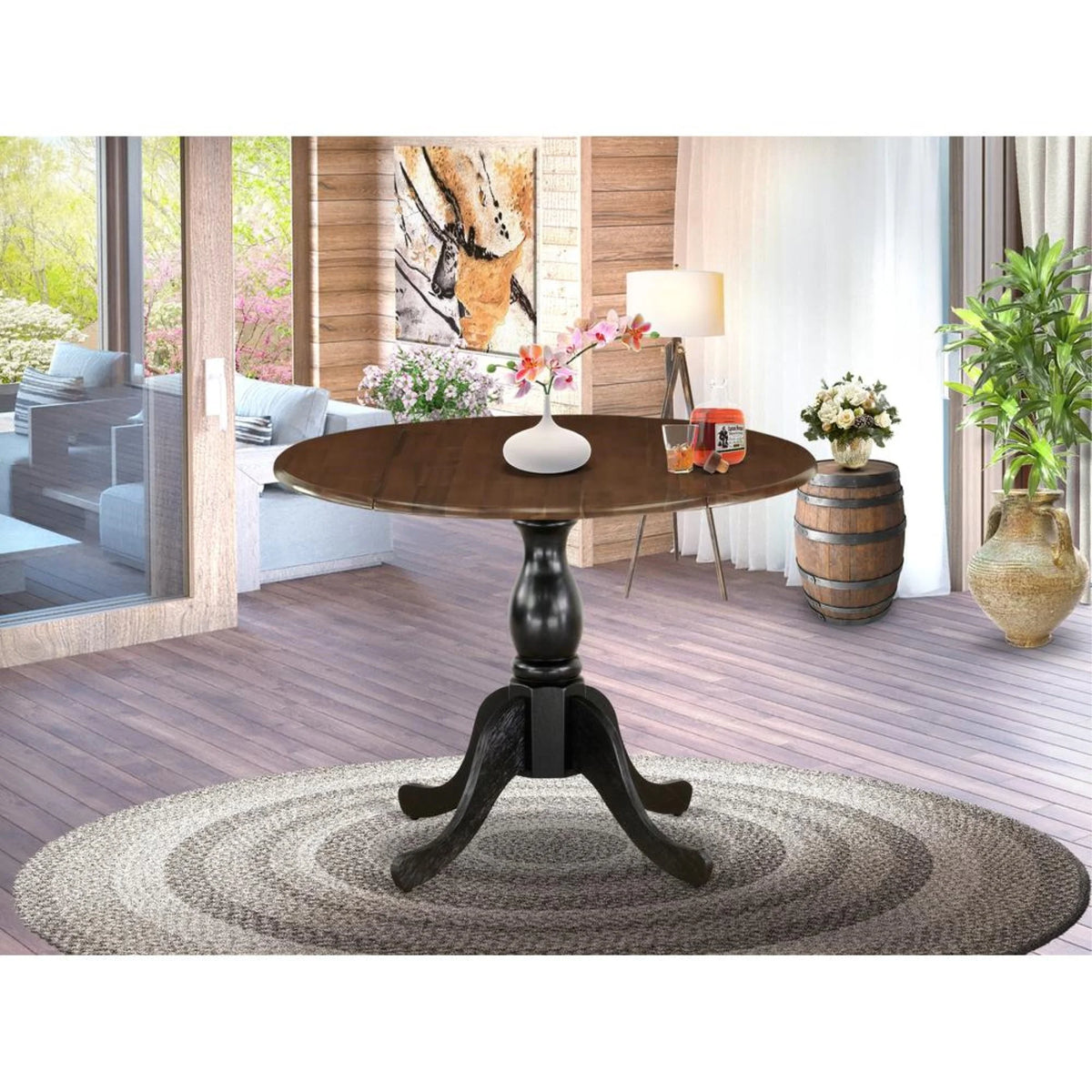 Wood Kitchen Table with Drop Leaves L77304