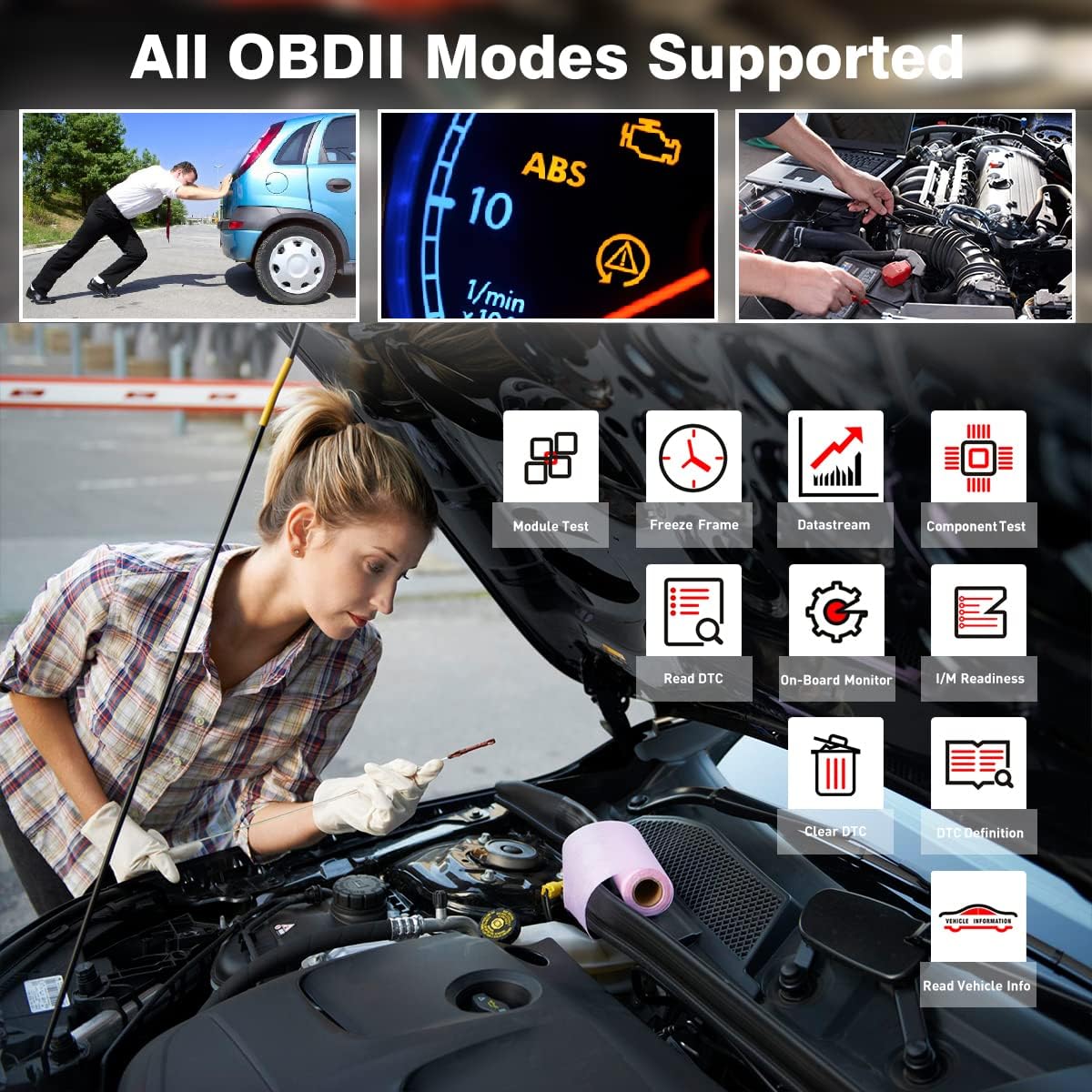 7Inch OBD2 Car Scanner Code Reader & Scan Tool Q482518