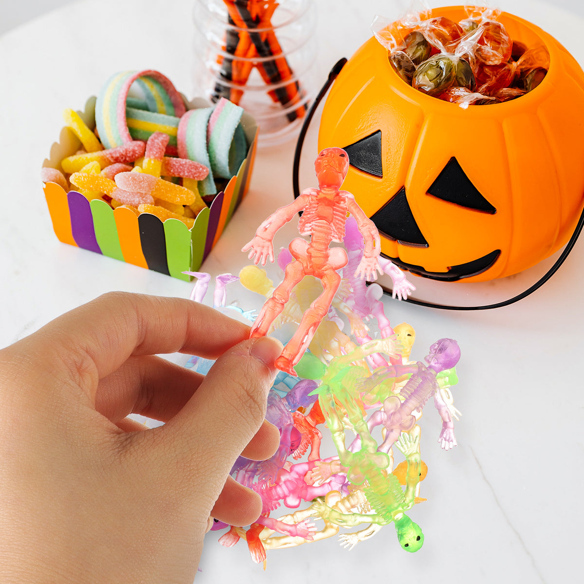 20 Pcs Colorful Skeleton Toy G2876