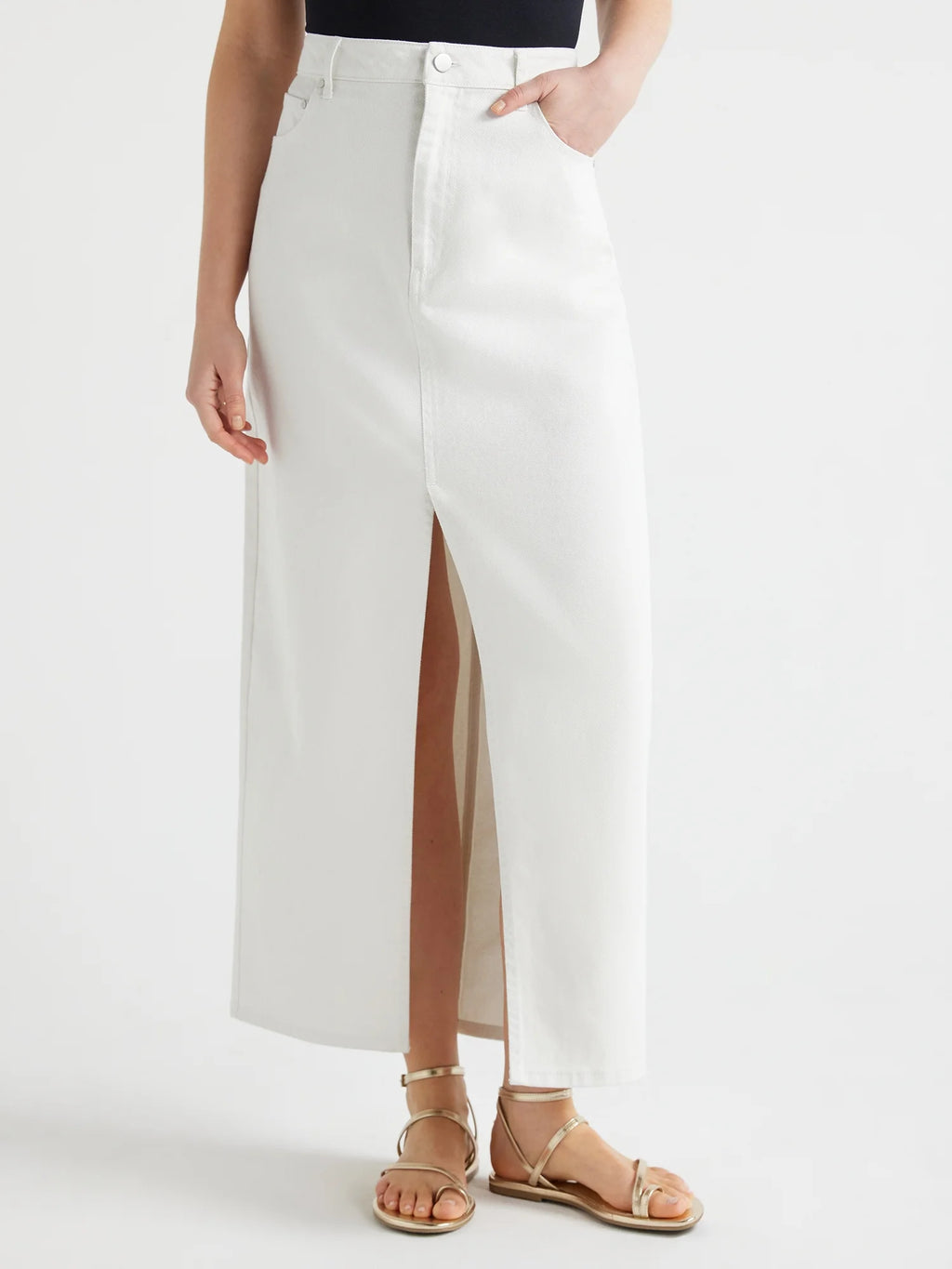 Women's Maxi Jean Skirt Y627