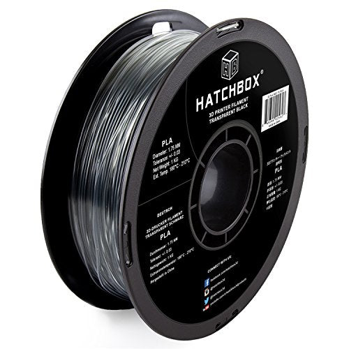 PLA 3D Printer Filament, 1.75 mm, 1 kg Spool, Transparent Blue Q446