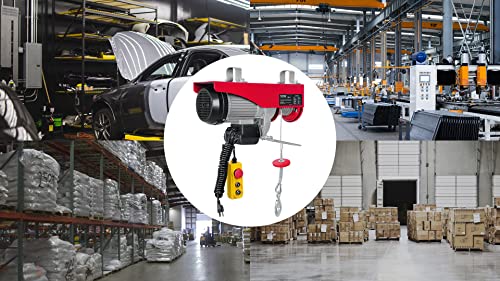 2200 lbs 1600W 110V Electric Steel Wire Winch with Wireless Remote Control 40ft Single Cable Lifting Height T102