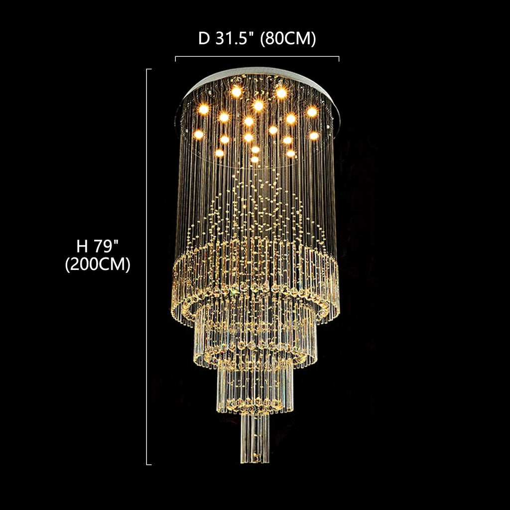 Large Crystal Chandelier Ceiling Light Fixture C1909