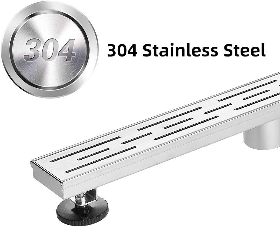 24 inch Linear Shower Drain Brushed 304 Stainless Steel G721