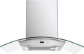 36 Inch Stainless Steel Glass Canopy Island Mounted Kitchen Range Hood T754