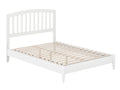 White Full Solid Wood Low Profile Platform Bed V6637