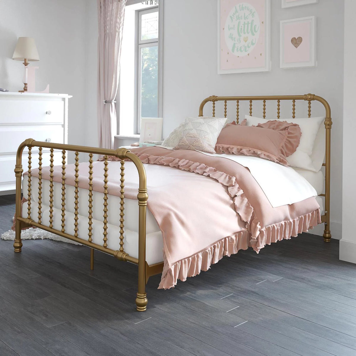 Twin Black Metal Bed U3681
