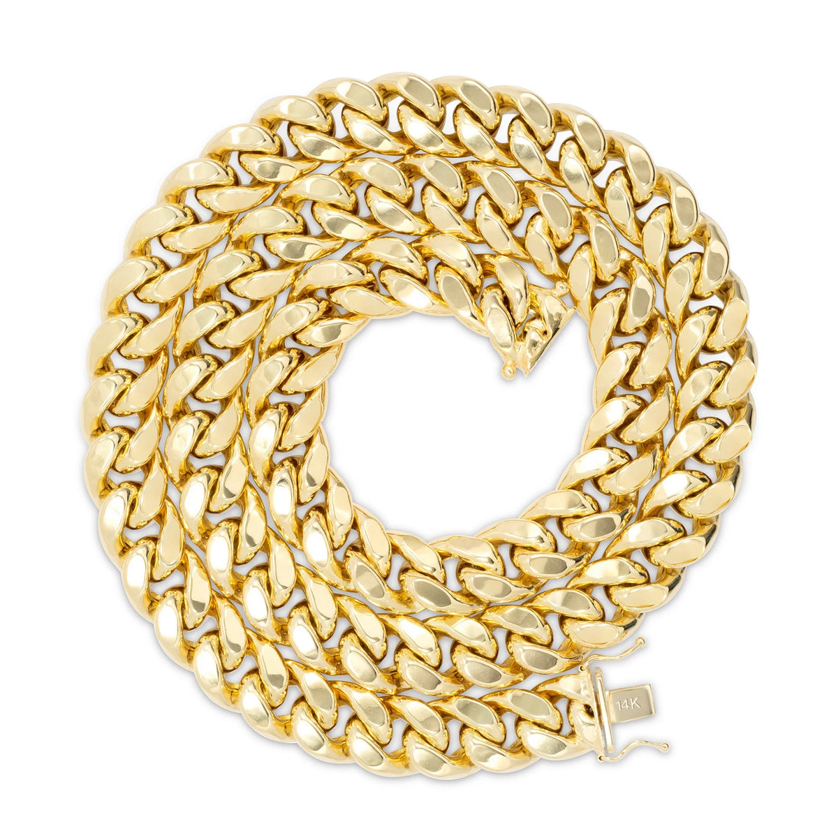 14k Yellow Gold Miami Cuban Link Chain Necklace 20" - 30" C6771