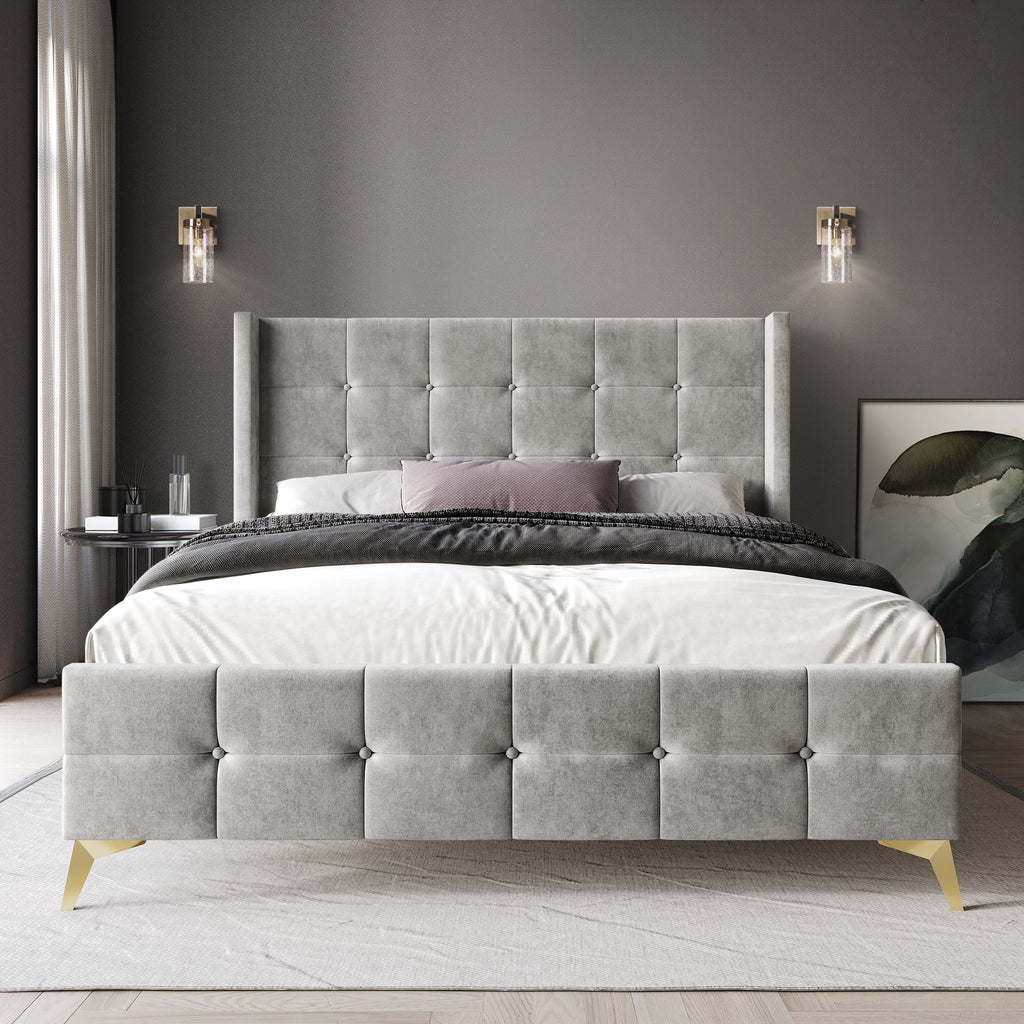 Twin Size Velvet Upholstered Bed G935530