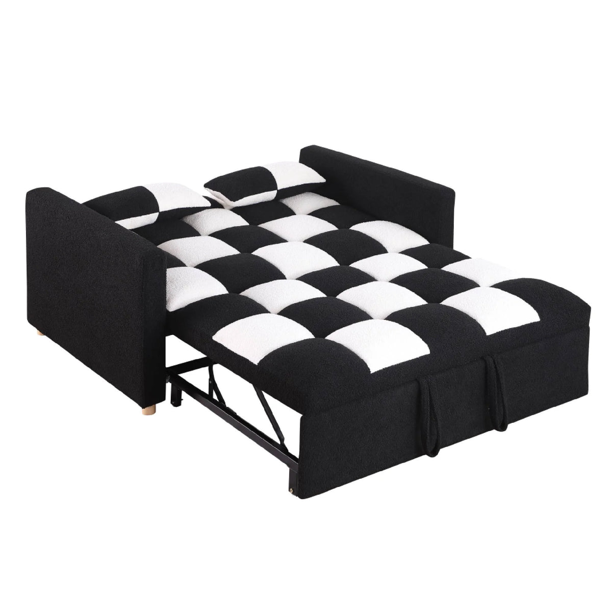 45 x 68 Small Convertible Loveseat Sleeper Sofa Bed with 2 Pillows A42994