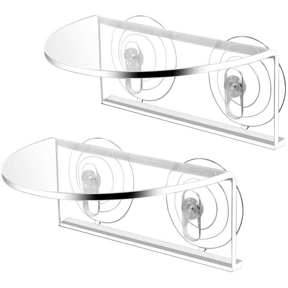 Transparent Acrylic Aquarium Shelf with Suction Cups L5771