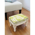 Chartreuse Tuscan Floral Footstool V201758