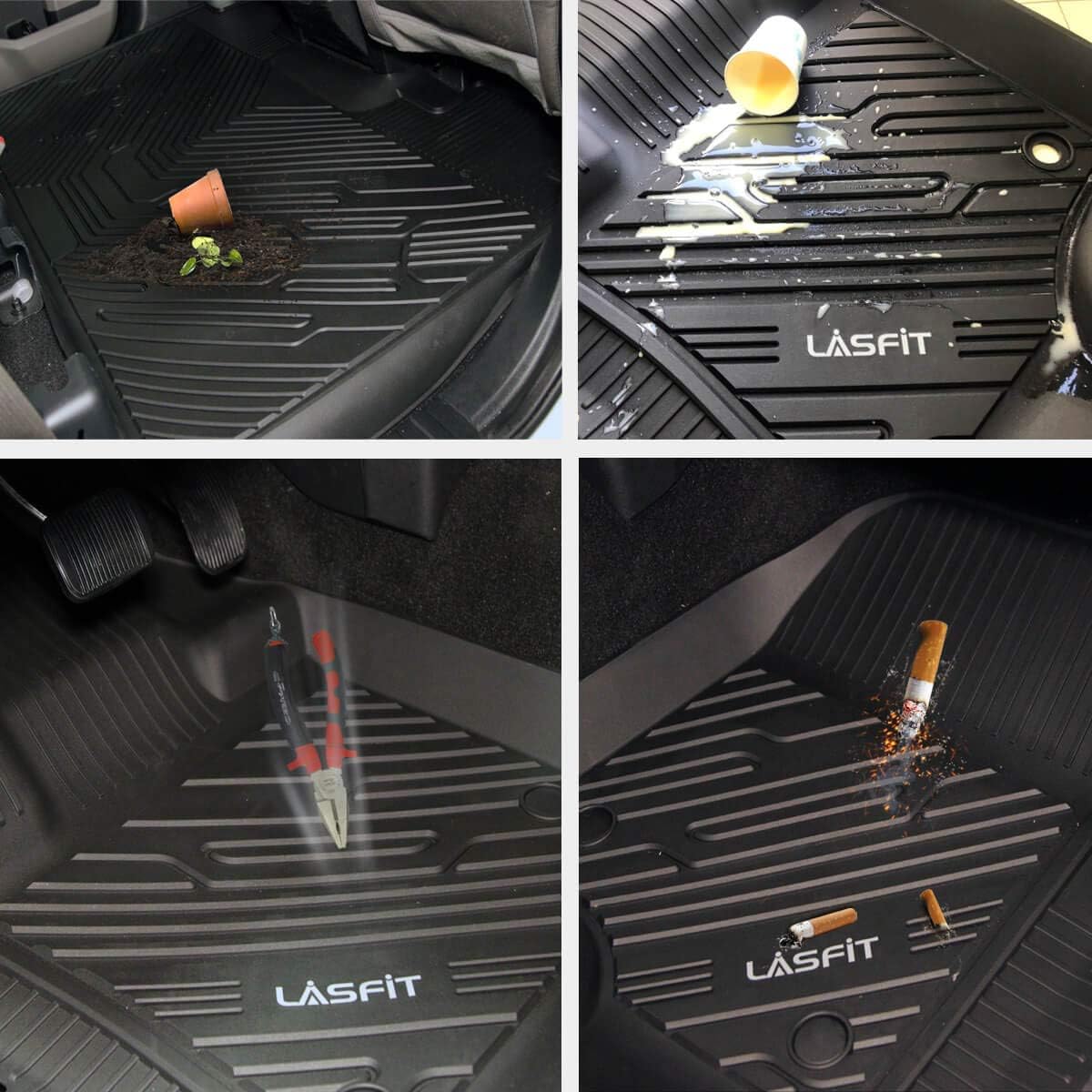 Black TPE Floor Liners for Honda Accord Sedan 2018-2022 T7492