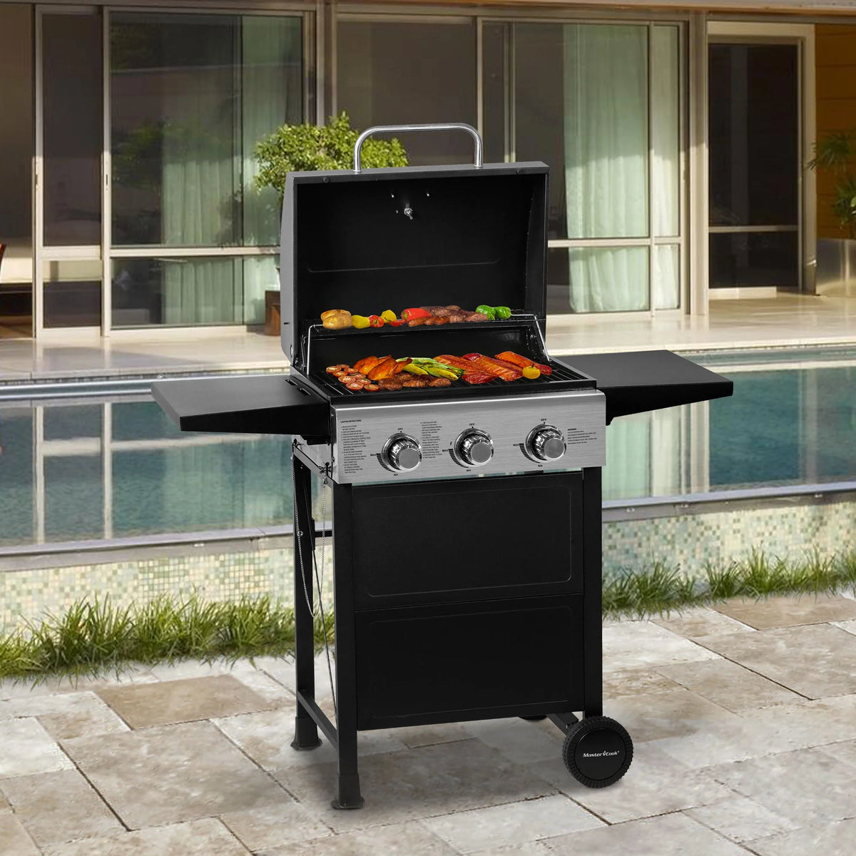 3 Burner Stainless Steel Propane Gas Grill R657