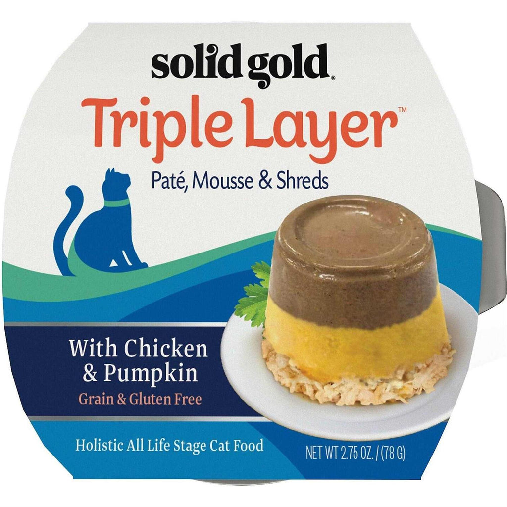 Solid Gold Triple Layer Pate Mousse & Shreds Pumpkin Cat Food R6284