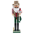 Red and Green Wooden Fisherman Nutcracker 15" L870122