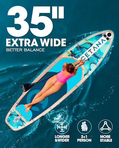 11'6×35" Extra Wide Inflatable Paddle Board 400lb Capacity A788837