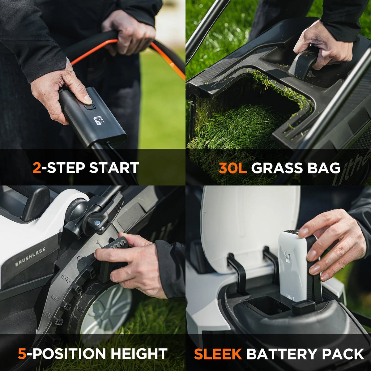 13 Inch Cordless Electric Lawn Mower W1061