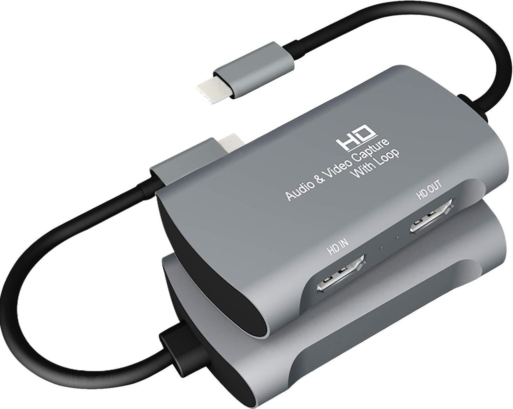 USB TypeC HD Video & Audio Capture Card with 4K 60HZ Loop, Pack of 2 J261567