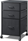 Black Mobile File Cabinet with Storage Shelf E484