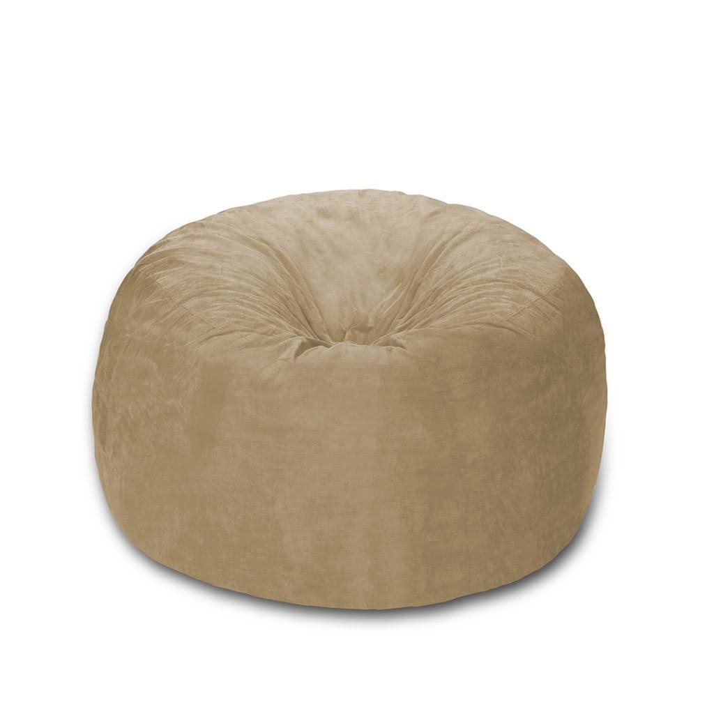 Camel Brown Memory Foam Bean Bag Chair with Washable Cover R732170