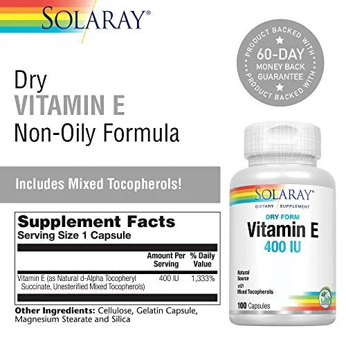 Vitamin E 400 IU Mixed Tocopherols 100 Capsules D6663