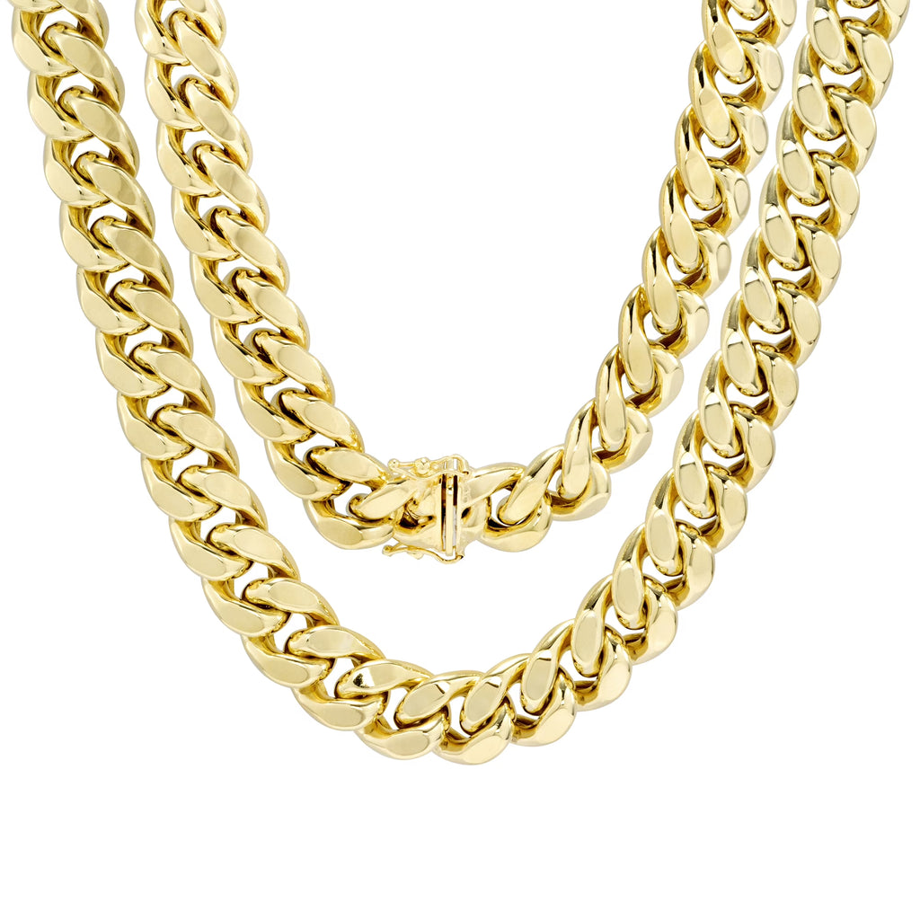 14k Yellow Gold Miami Cuban Link Chain Necklace 20" - 30" C6771