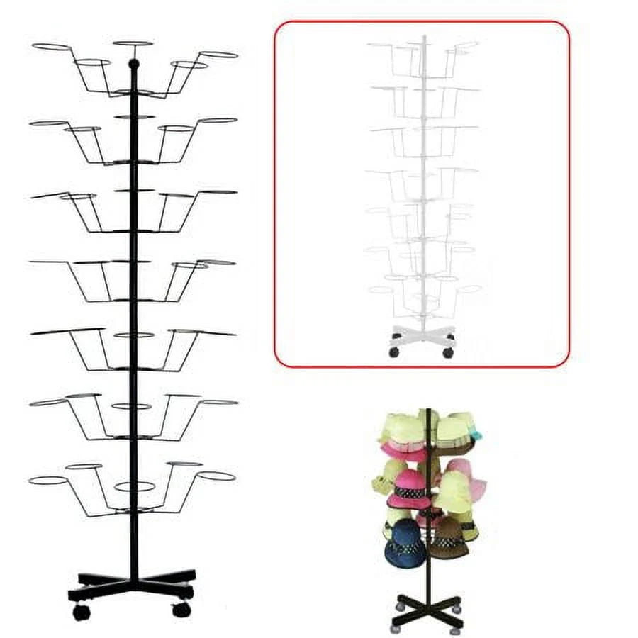 7 Tier 35 Hooks Rotating Hat Rack Stand S84197